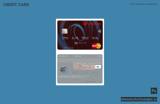 Beispielvorschau der Mastercard der japanischen Chiba Bank